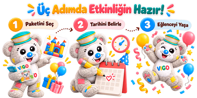 Üç Adımda Etkinliğin Hazır: Paketini Seç, Tarihini Belirle, Eğlenceyi Yaşa
